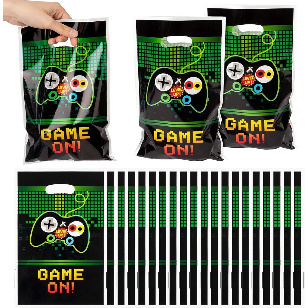 

Green Video Game Gift Bags Birthday Party Decoration Game On Goodie Bags Candy Bag Baby Shower Kids Favors Gifts Party Supplies