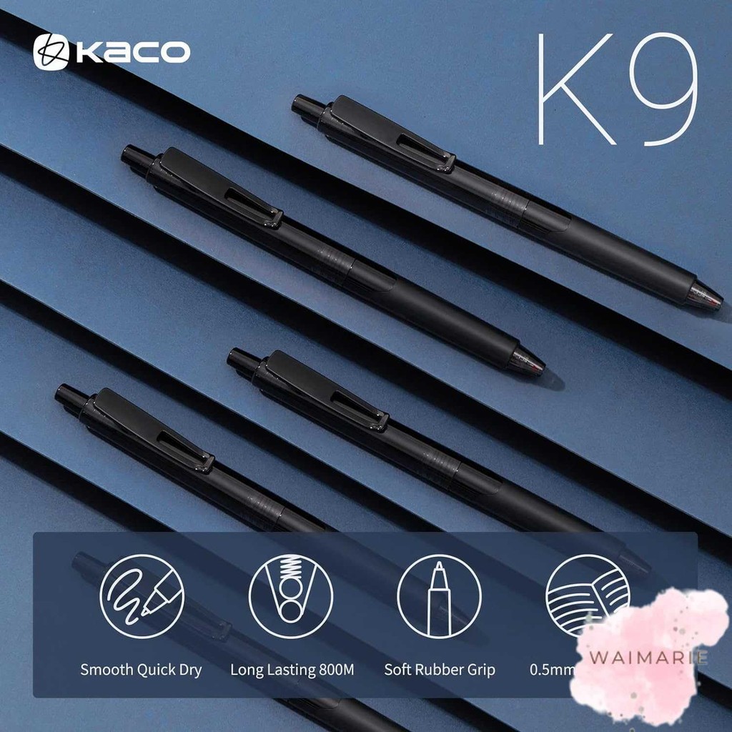 

Kaco Pena Pulpen Gel 0.5mm Double Bead Pen Quick Dry Black Ink 1 PCS - K9