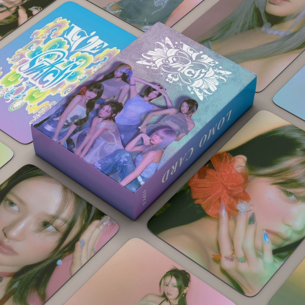 

55pcs Trendy LOMO Card Set Unique Gradient Color Design Exquisite Idol Group Photo Collection Card