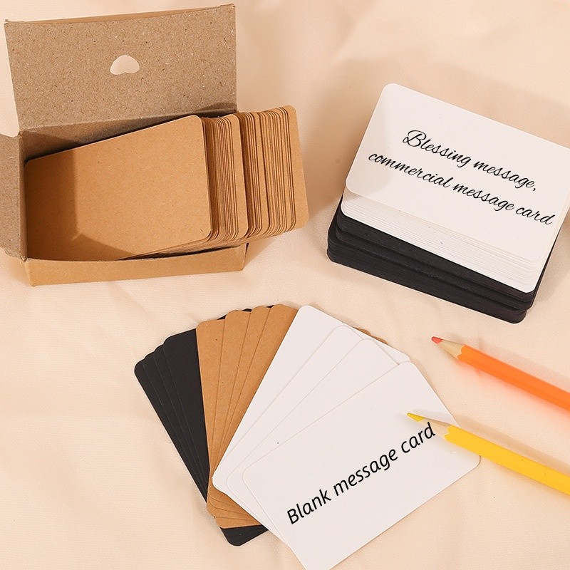 

100PCS Playing Card Blank Hard Paper Card Paper DIY Board Game Postcard Handmade Wallpaper Postcards Message Business Card