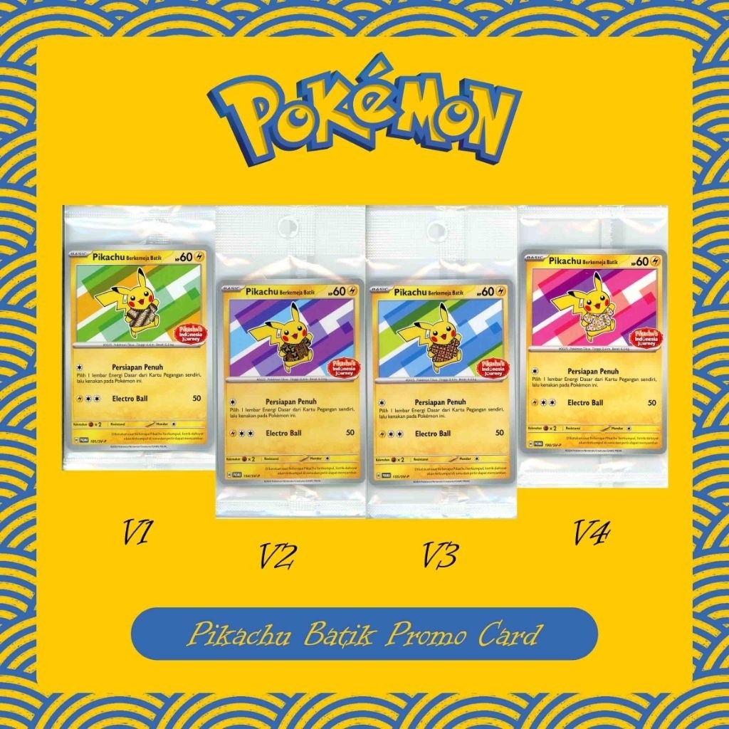 GUNAD promo pikachu batik indonesia journey original sealed staryu xatu flower