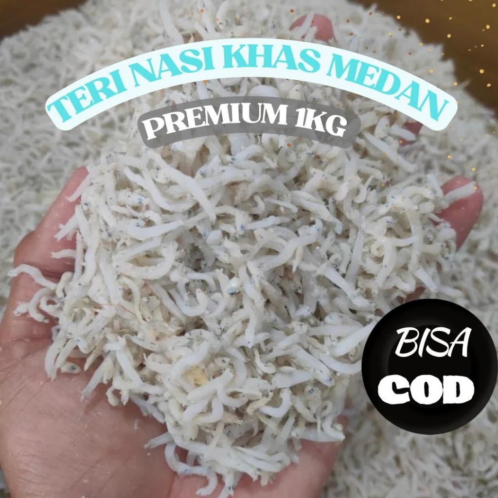 (Officia Numyza) Ikan Asin Teri Nasi Asli Medan 1KG ( PREMIUM KECIL KERING )