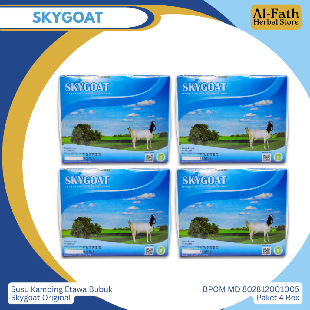 

Paket 4 Box Susu Kambing Etawa Bubuk Original Terlaris Perbox Isi 10 Sacet