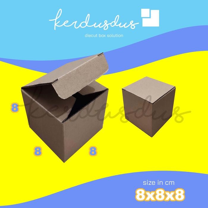 

8x8x8 cm kardus carton box diecut pizza kue packing packaging