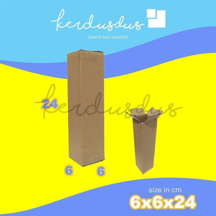 

6x6x24 cm kardus box karton kotak packing packaging POLOS SHEET