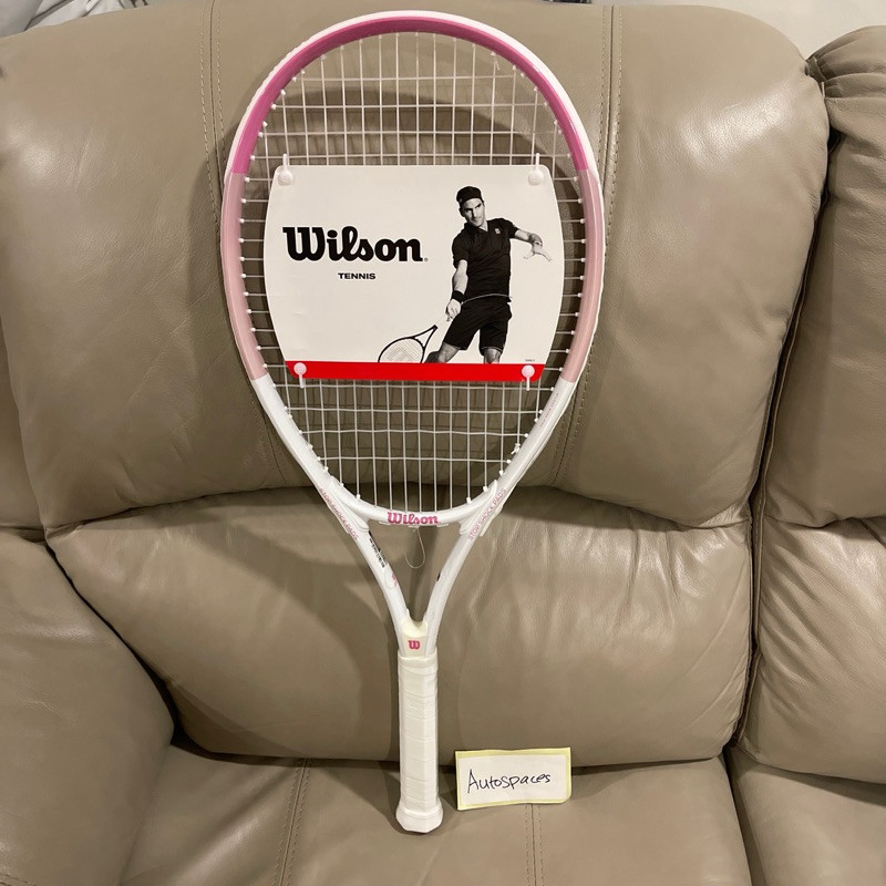 Terlaris Wilson Burn White Pink Tennis racket Original