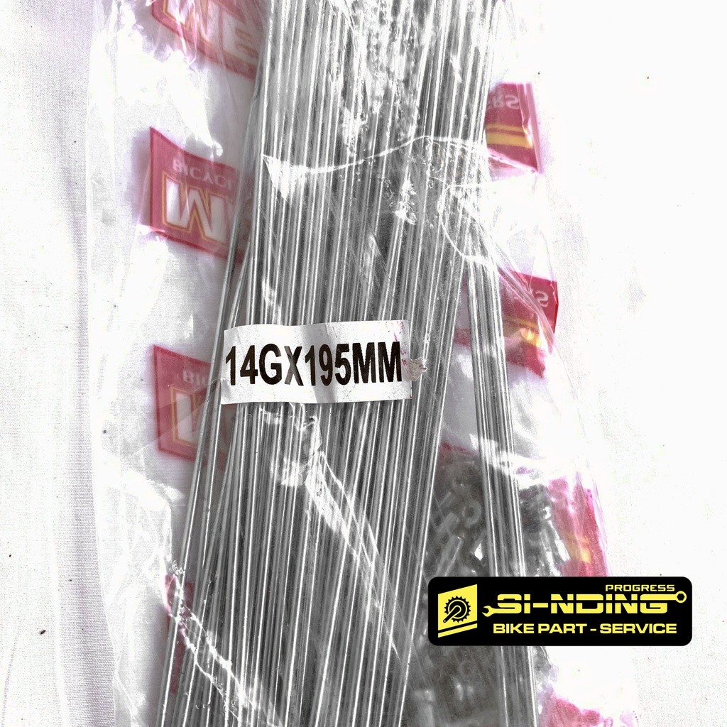 Jari Jari Sepeda Ruji 20 Inch 14 X 195 Melano Silver BUKAN Stainless
