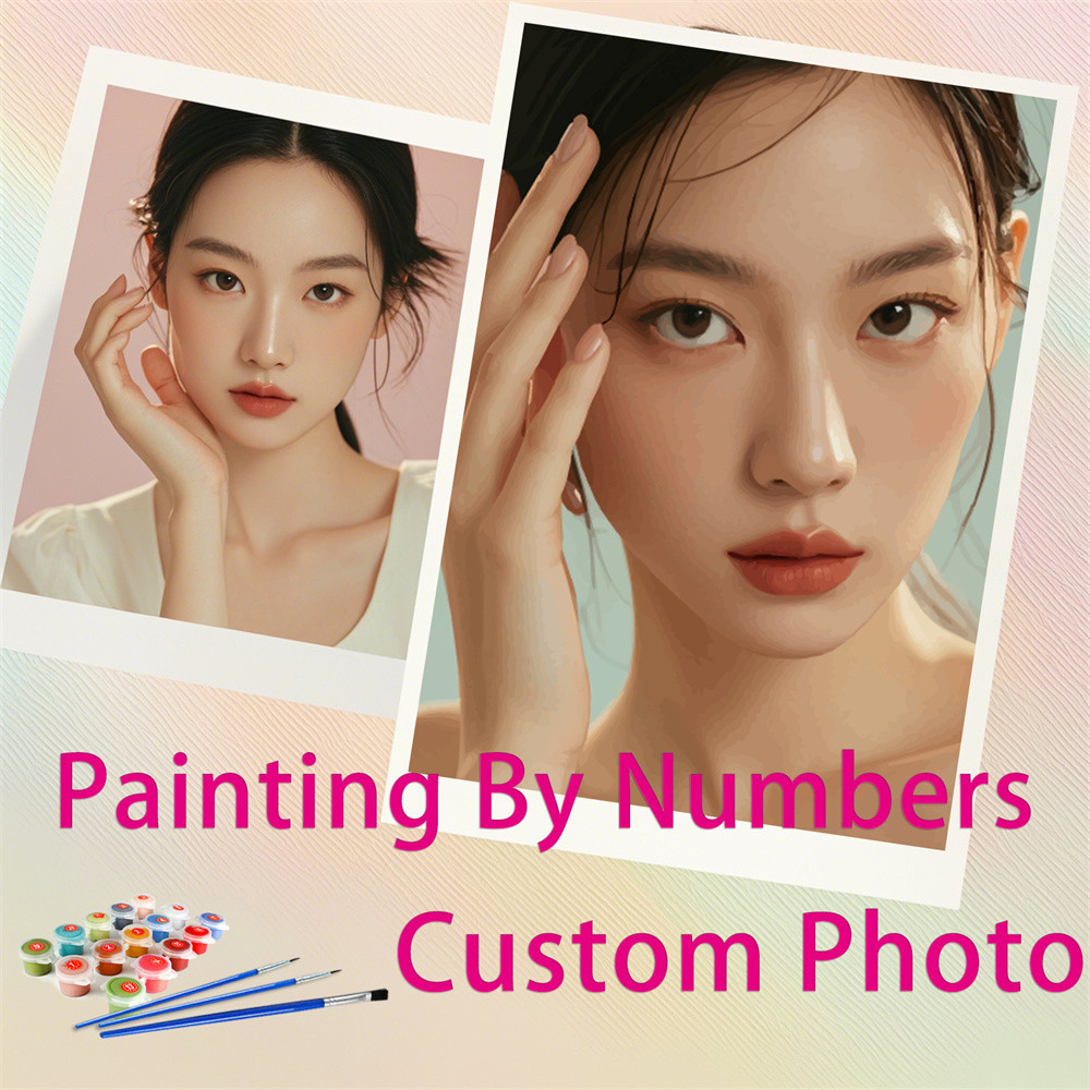 

HUACAN 24 Colour Customization Coloring By Numbers Custom Photo Wedding Photos Home Decor Gift