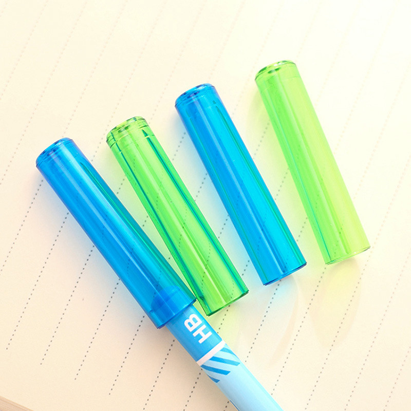 

6pcs Cute Pencil Cap Colorful Plastic Pencil Protection Cover Kawaii Stationery Pencil Extender Pen Topper School Office Supplie