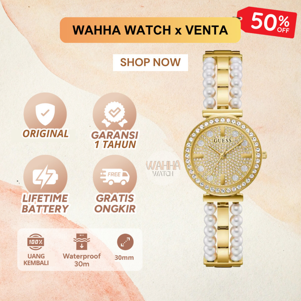 Jam Tangan Analog Guess Wanita Guess GW0531L2 - Ladies Watch Gold GALA [BERGARANSI]
