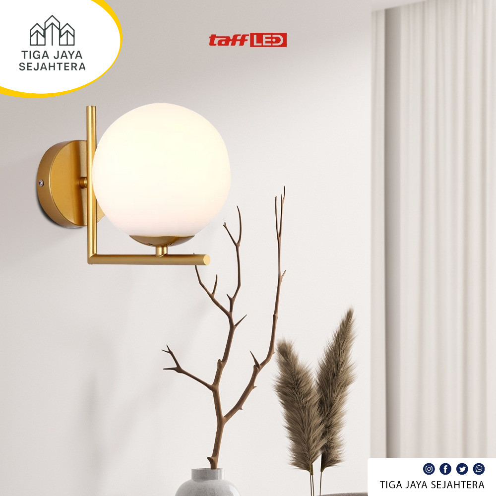 Fitting Lampu Dinding Lampu Hias Dekorasi Dinding Minimalis Gold