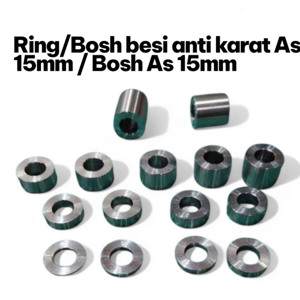 Ring/Bosh besi anti karat As 15mm / Bosh As 15mm