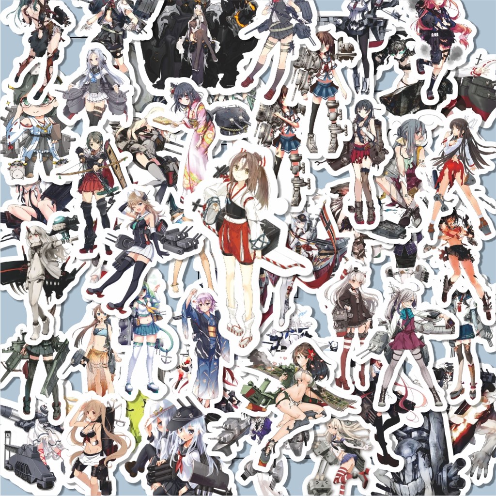 

100PCS Lucu Stiker Anime Game Series Kantai Collection Character 1 Stiker Aesthetic Stiker Anti Air Stikers Berperekat Waterproof sticker decal buat Motor Helm Buku Journal Koper Casing HP Laptop Botol Minum Hadiah anak