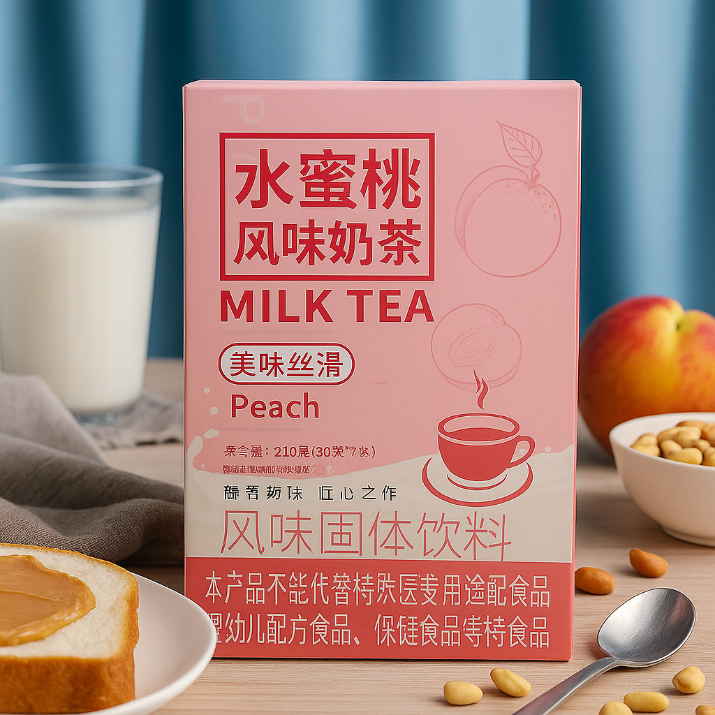 

Peach Milk Tea Powder / Bubuk Teh Susu Peach Instant Individual Pack 210Gr