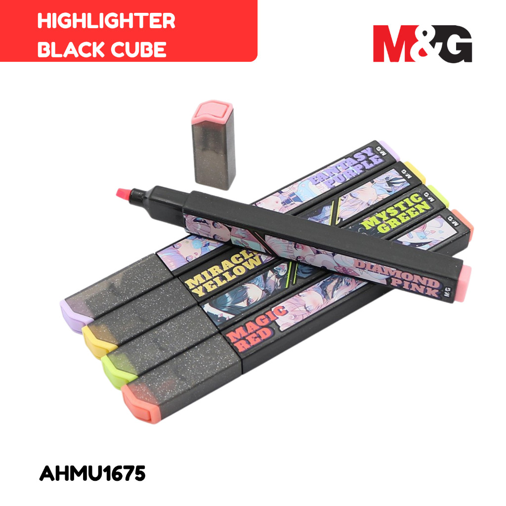 

Highlighter Black Tube Pink Fantasy Series M&G AHMU1675 Cube Textiliner Penanda Warna Buku - SET 5 - SHESB
