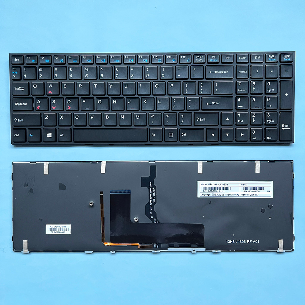 P651 US Backlit Keyboard for Clevo P651SE P651SG P655 P671 P655SE P671SG P650 P650SA P650SE P650SG P