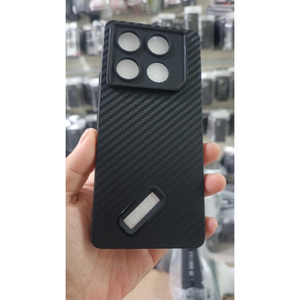 PROMO Case Infinix Gt 20 Pro Silikon Carbon Magsave Wireless Charger Soft Casing Handphone - Hitam, 