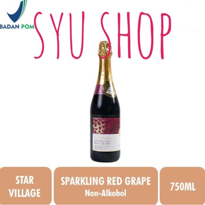 

star village grape red sparkling juice 750ml jus anggur
