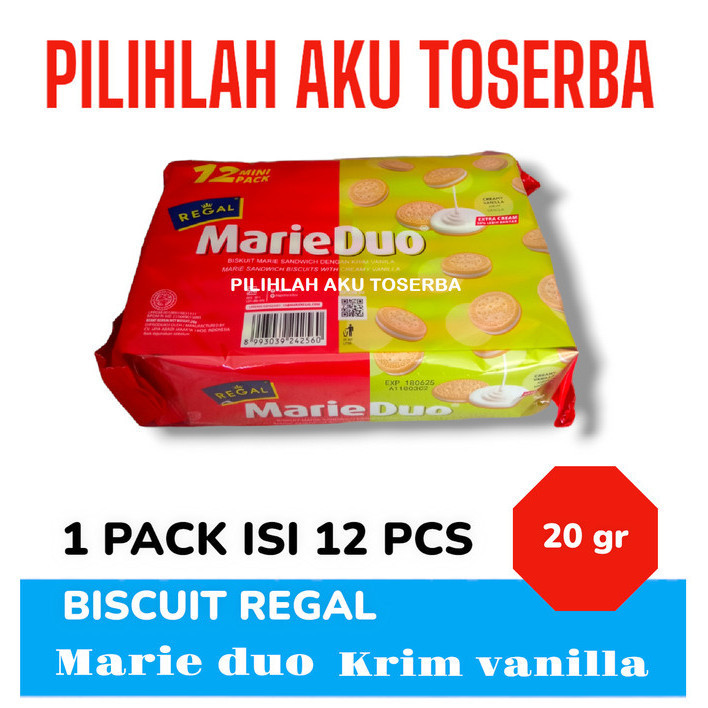 

Biskuit Regal MARIE DUO KRIM VANILLA 20 gr - ( HARGA 1 PACK )