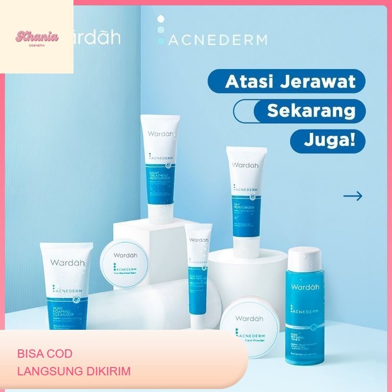 WARDAH ACNEDERM SERIES/anti acne /paket krim jerawat