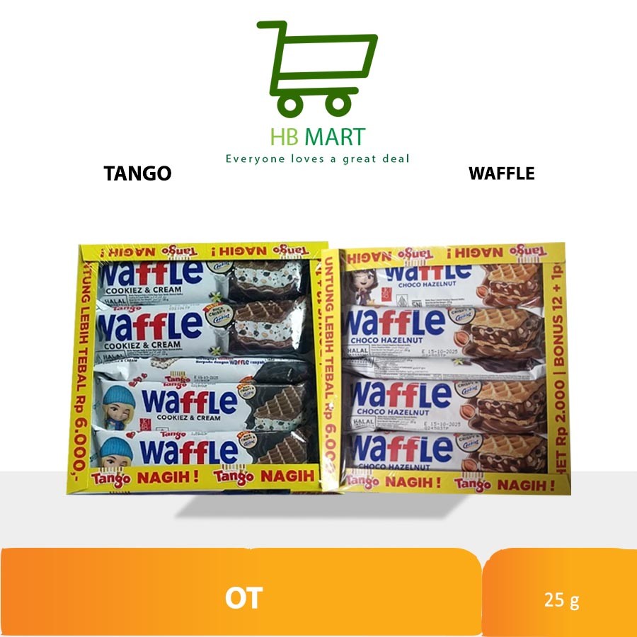 

TANGO WAFFLE CHOCO HAZELNUT / COOKIES CREAM 25 gr
