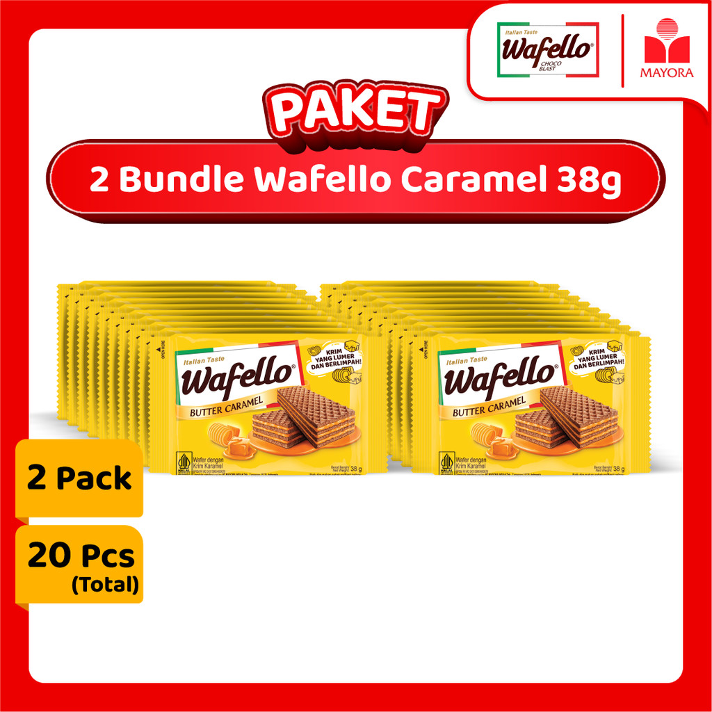

Paket 2 Bundle Wafer Wafello Butter Caramel 38 Gram