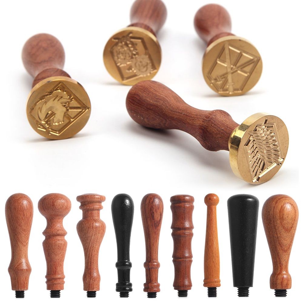 

1Pc Wood Handle Wax Seal Stamp Accessories Portable Mini Diy Seal Tool Retro Wood Color Just Handles Post Gifts Decorative