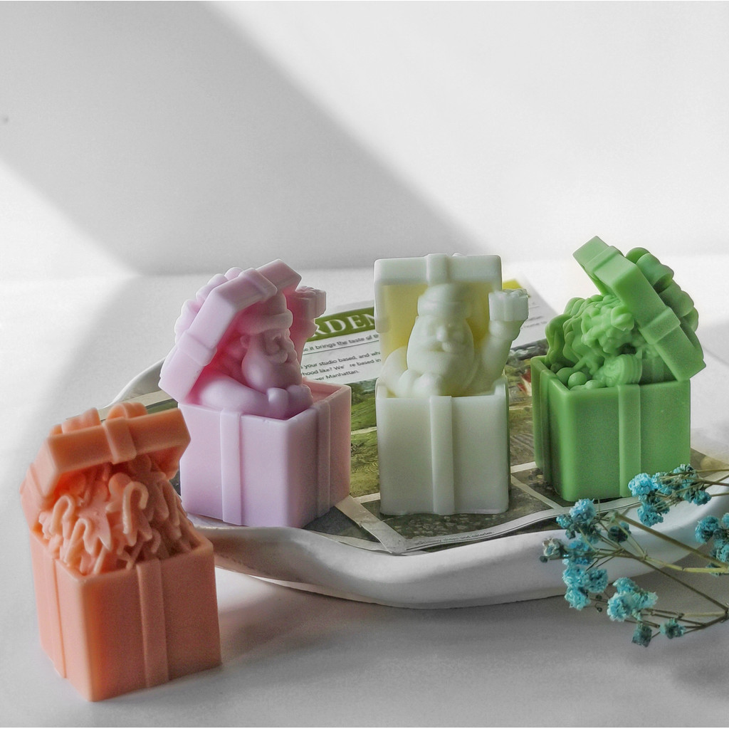 

3D Gift Box Decoration Candle Silicone Mold Handmade Gifts Resin Ornaments Mould Soap Candle Making Supplies