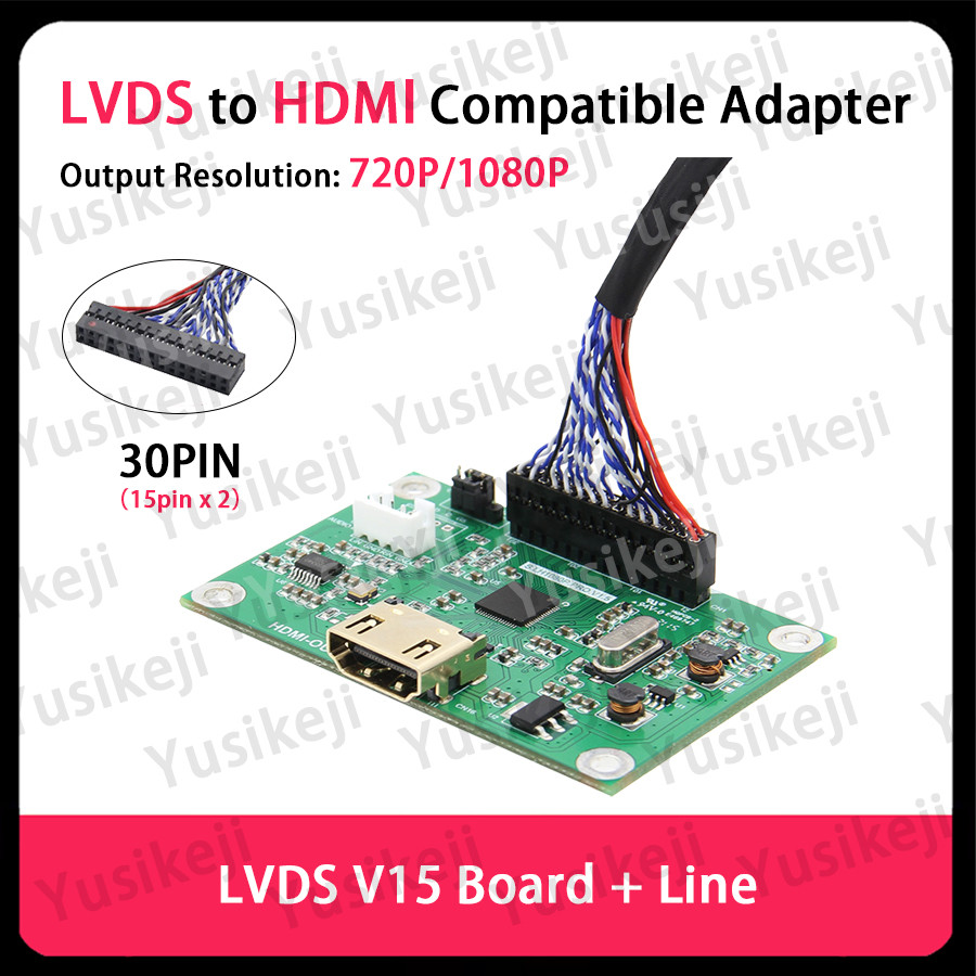 LVDS to HDMI Adapter Board LVDS to HDMI Output Supports Multiple Resolution Standards 720P 1080P