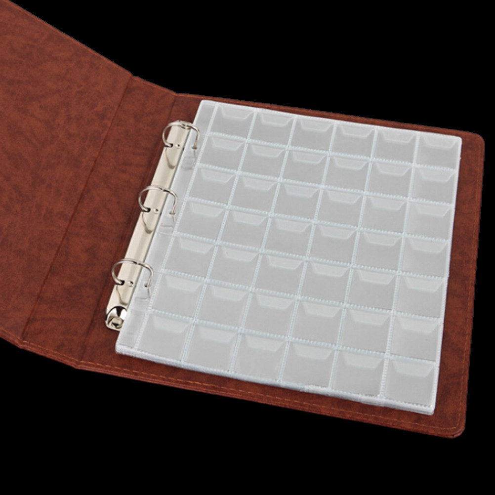 

HOT 1 Sheet 42 Pockets Album for Coins Collection Book PVC Coin Holders Collection Book Coins Protection Album