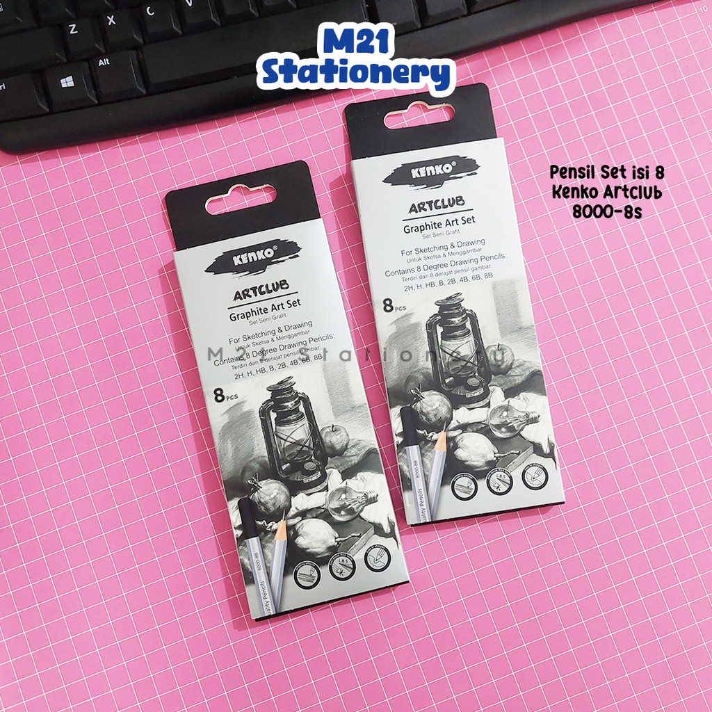 

(1 SET ISI 8) PENSIL KENKO ARTCLUB 8000-8S / PENSIL MENGGAMBAR DRAWING PENCIL