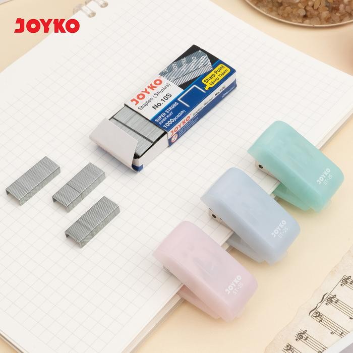 

JOYKO Stapler Warna Pastel ST-25 Staples Jepretan Penjepit Kertas Softcolor Ukuran Mini