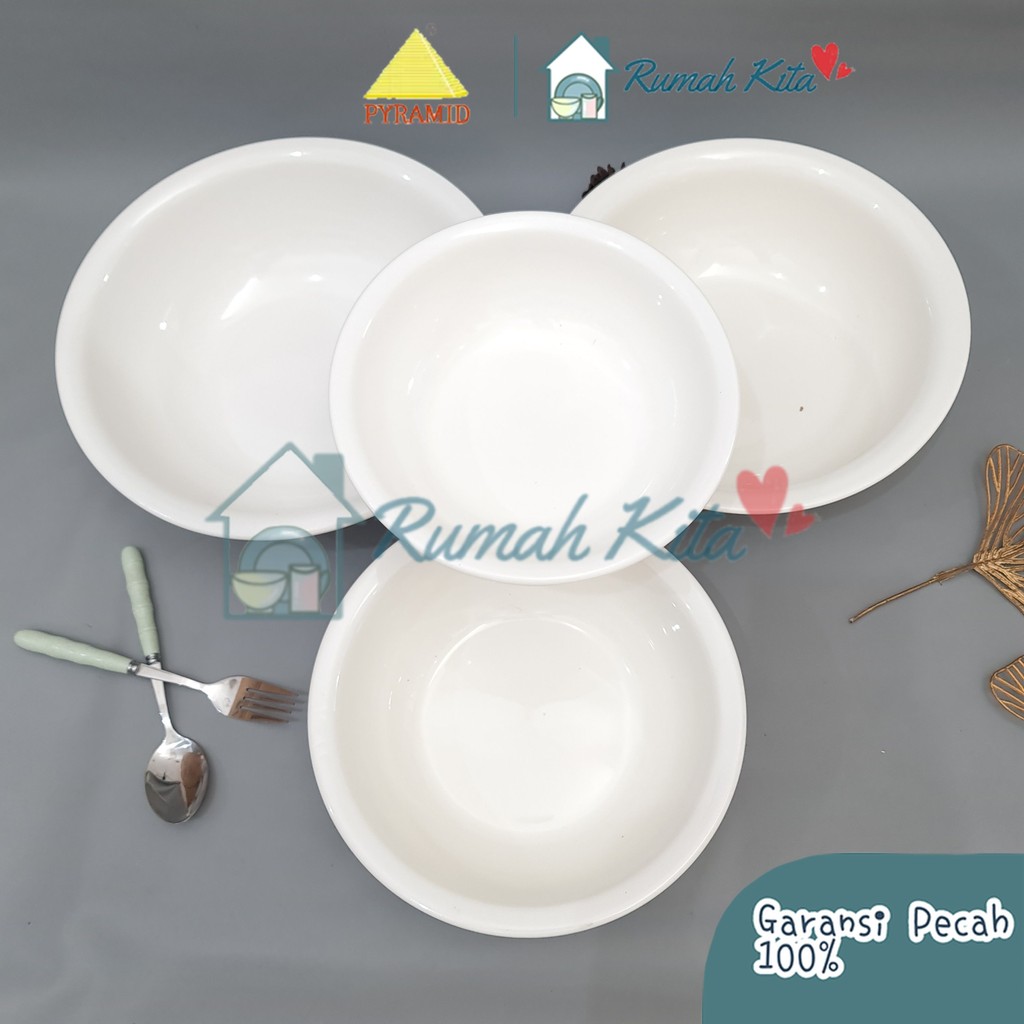 PYRAMID Mangkok Keramik  SUP SERIES Mangkok Restoran Besar Cantik Aesthetic Polos Murah