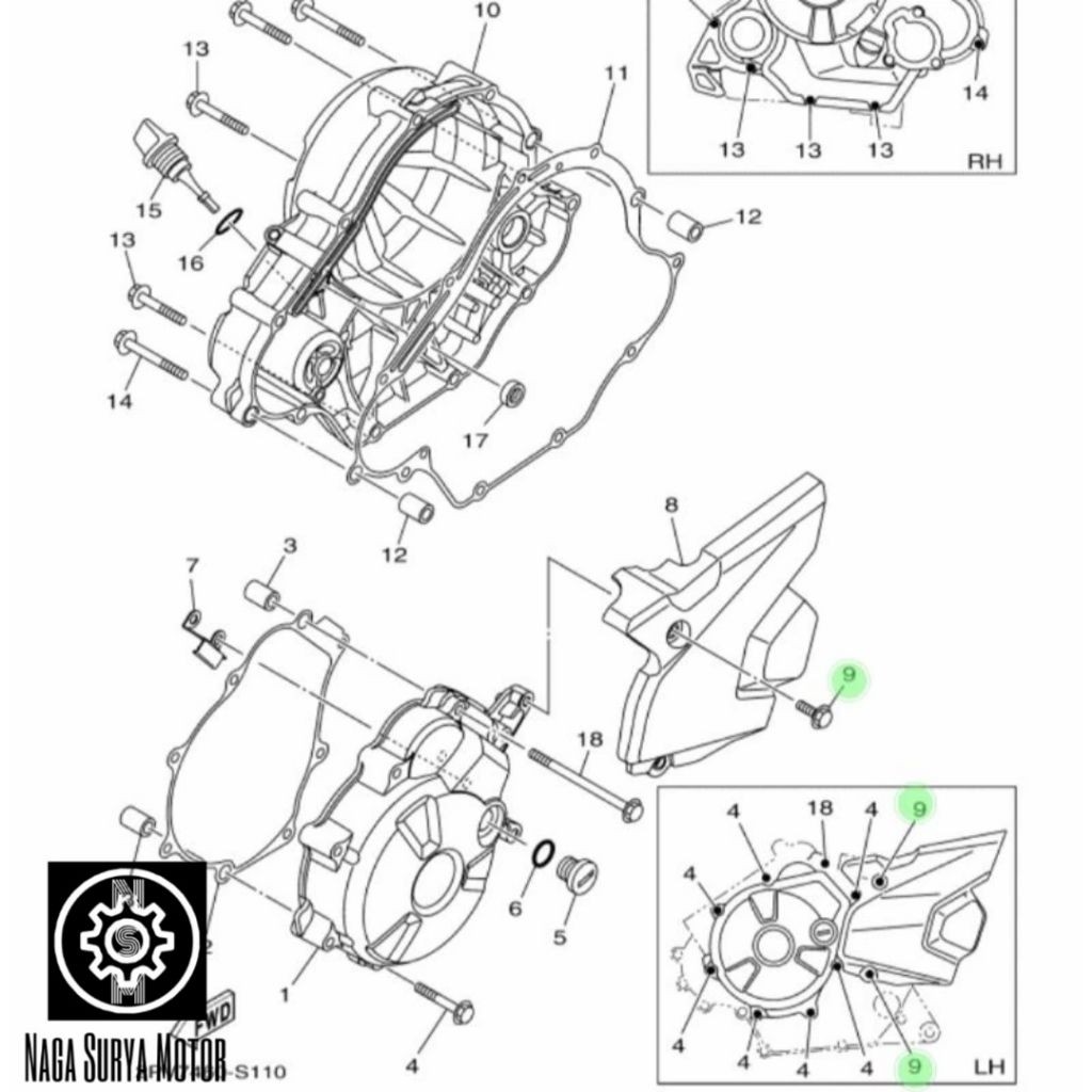 Baut cover gear gir depan Jupiter MX king 95022-06016 ORI YGP