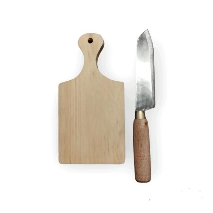 paket talenan ping pong plus pisau dapur gagang kayu by Arena Perabot Indonesia - Berkualitas dan Ta