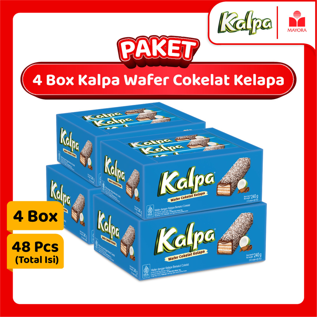 

Paket 4 Box Kalpa Wafer Cokelat Kelapa