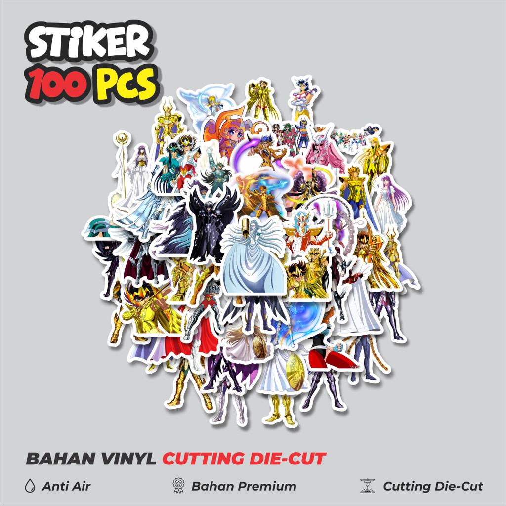 

Terbaru! 50 pcs Stiker Anime Saint Seiya Character Mix 6 Dekorasi Lucu Kreatif untuk Notebook, Skateboard, HP