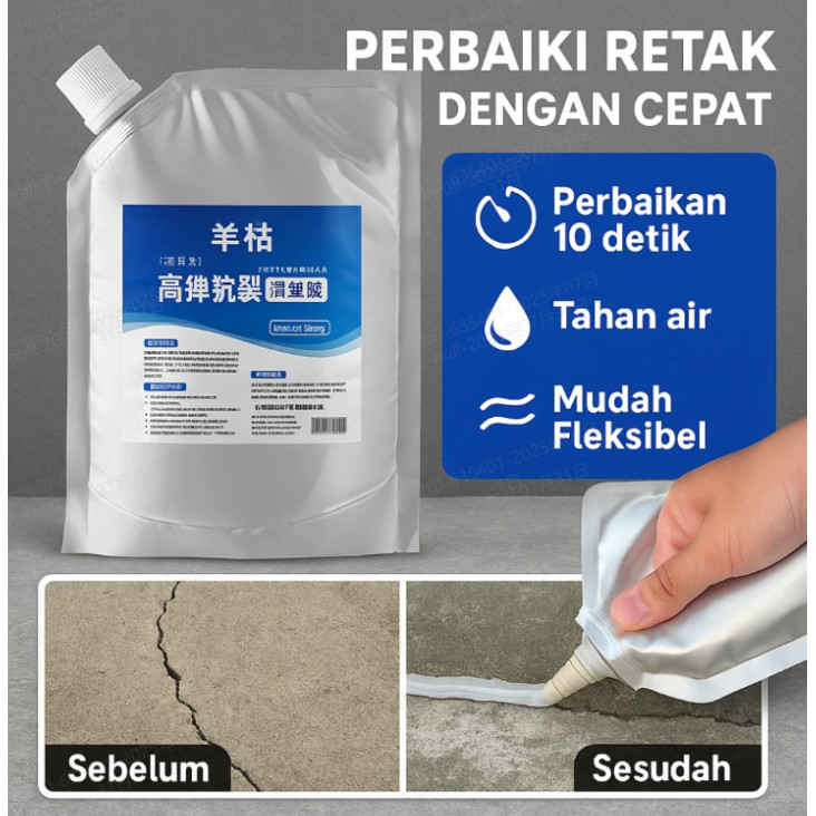 

ucl_gramari - lem pemulihan beton elastis 500g transparan anti bocor waterproof