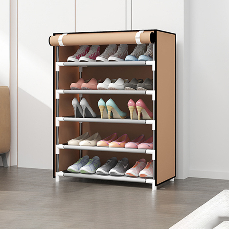 Rak Sepatu Kain 9 Susun Rak Sepatu Portable Ada Penutup Anti Debu Tertutup Rak Lemari Sepatu