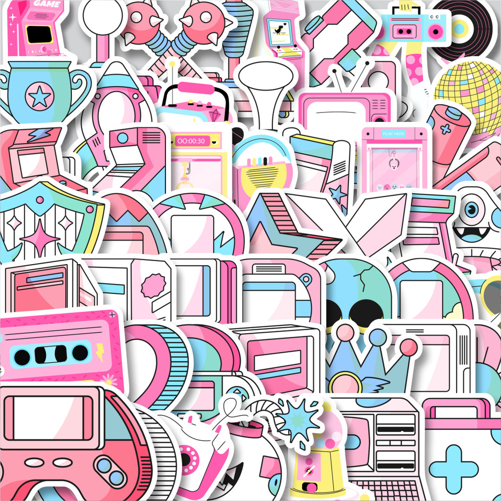 

Stiker Cutting Pack Stiker Pastel Gaming Mix Isi 100Pcs Series Aesthetic Lucu Keren Untuk Koper Bahan Vynil