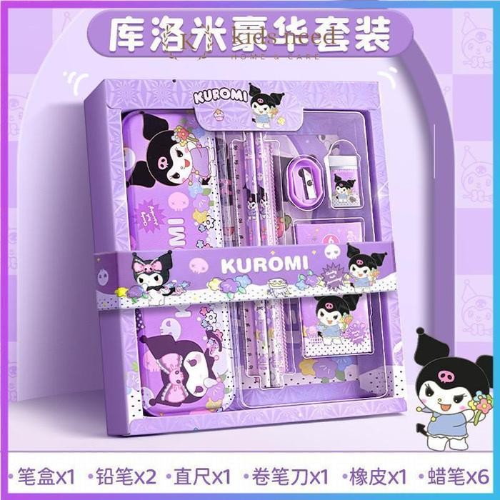 

Sale Kotak Pensil Anak Set 7 in 1 Stationery Untuk Hadiah Anak Sekolah Sanrio / Alat Tulis Set Kotak Pensil Karakter Kuromi Murah Lucu - Kuromi-8015 Tbk