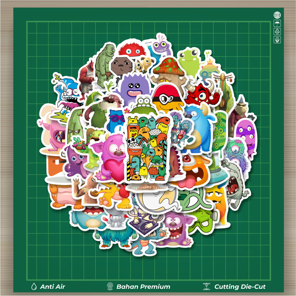 

HOT 50 PCS STIKER Stiker Monster Art Illustration Karakter Mix Stiker Fashion Cars Decal Dingin Kartu Album Custom Vinyl Anti Air- Sticker Aesthetic Buku Journal Koper Casing HP Tablet Laptop Helm Motor Botol Minum