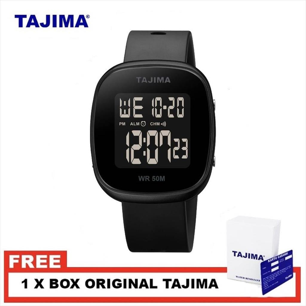 Jam Tangan Digital Pria Tajima 9267 Water Resist Original Strap Rubber Original  (tajima.original.id