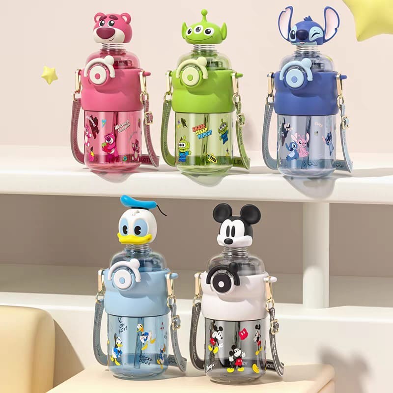 Botol Minum Disney Original Licensed Botol Minum Anak Tritan Tumbler Disney 3D + Tali