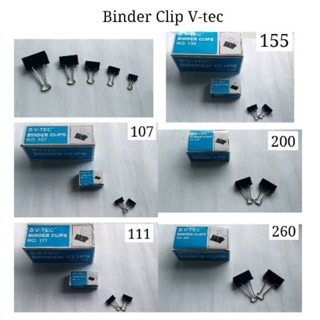 

[SDW] pekanbaru/Binder clip/penjepit kertas v-tec