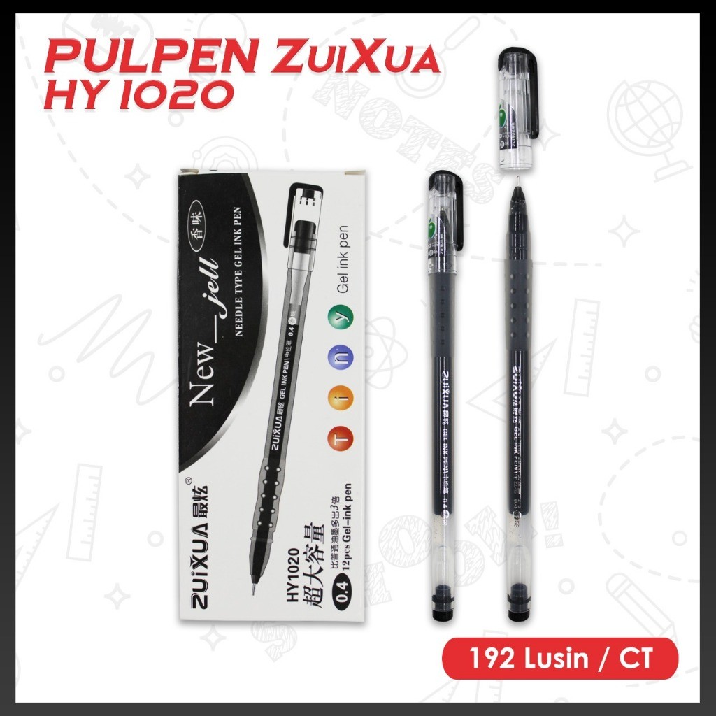 

Pulpen Gel ZuiXua 0.5mm Hitam | 1 Pack Isi 12 Pena Tinta Halus untuk Kantor & Sekolah