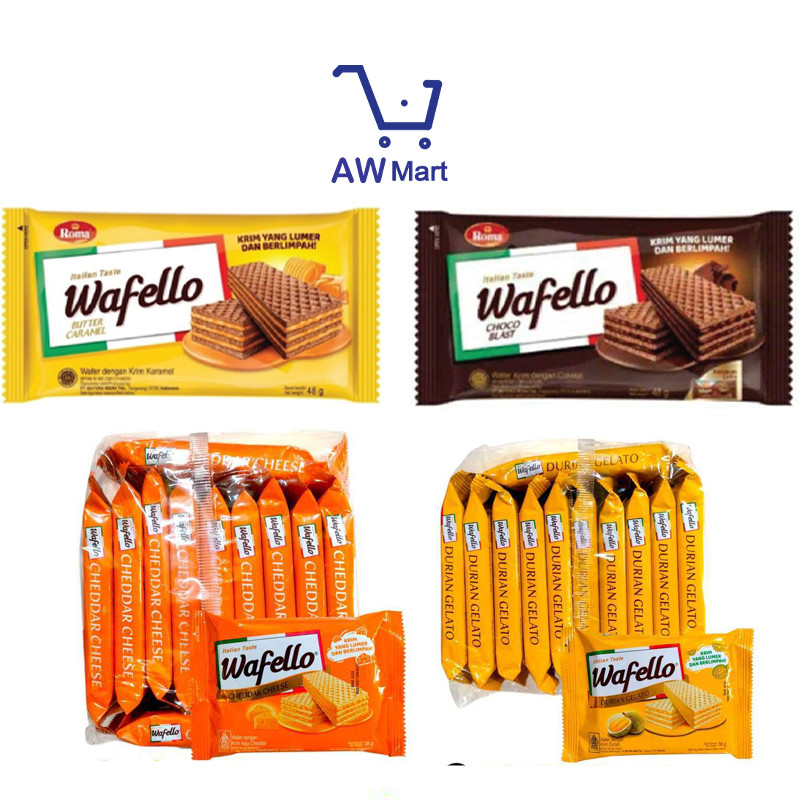 

WAFER ROMA WAFELLO ISI 10 PCS X 43 GRAM