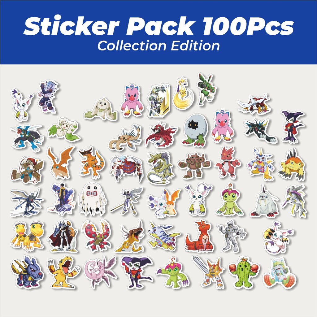 

Hot Stiker Anime Series Digimon Character Mix 5 Lucu Anti Air Stikers Berperekat Waterproof Sticker Decal Buat Motor Helm Buku Journal Koper Casing HP Laptop Botol Minum