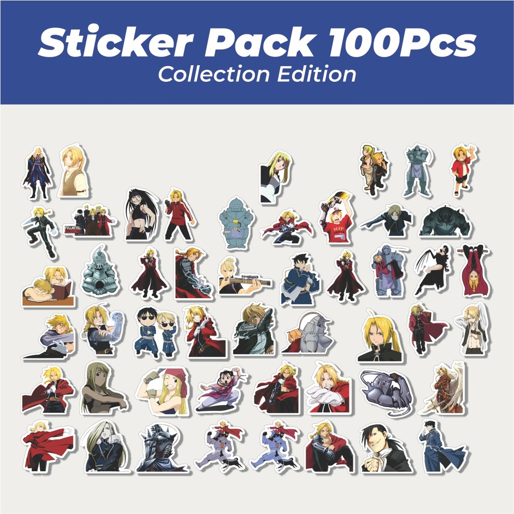 

Hot Stiker Anime Series Full Metal Alchemist Character Mix 4 Lucu Anti Air Stikers Berperekat Waterproof Sticker Decal Buat Motor Helm Buku Journal Koper Casing HP Laptop Botol Minum