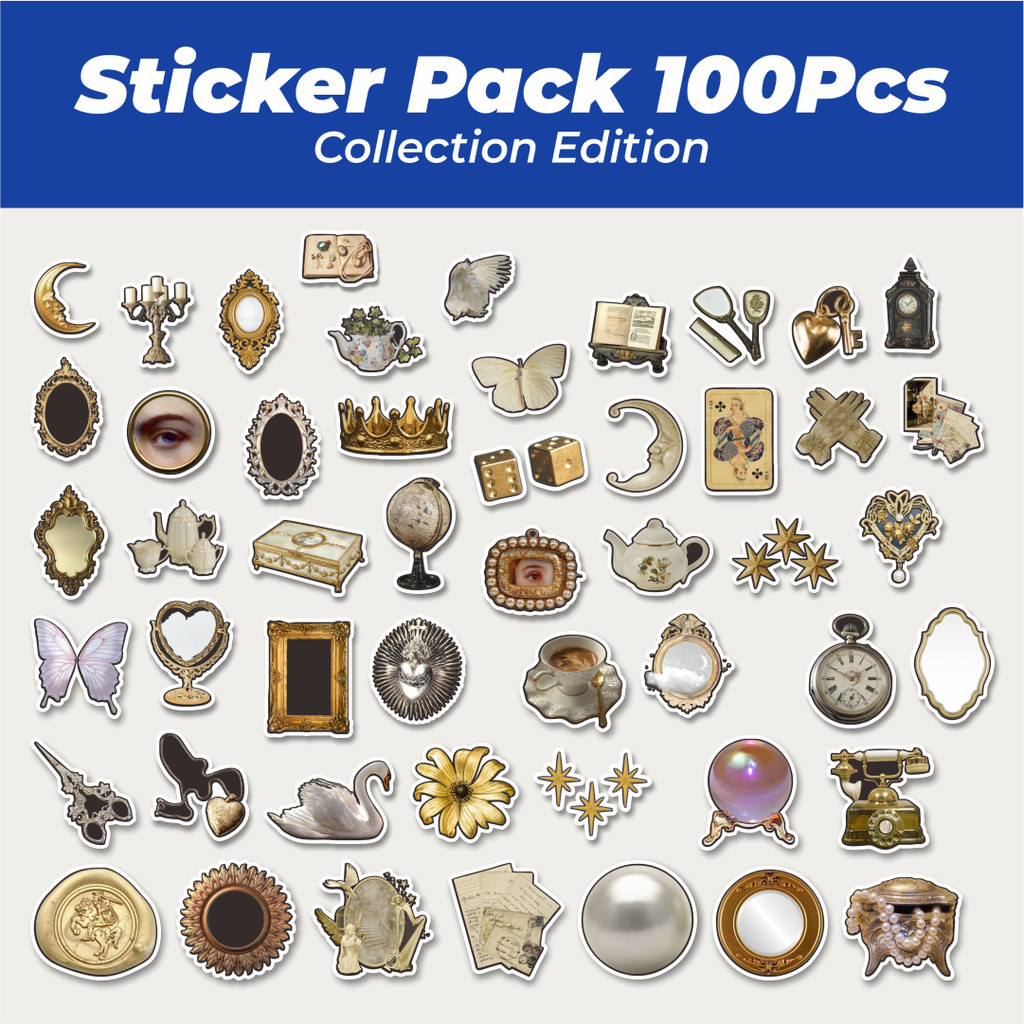 

Hot Stiker Golden Royality Colored Retro Aesthetic Mix 1 Lucu Anti Air Stikers Berperekat Waterproof Sticker Decal Buat Motor Helm Buku Journal Koper Casing HP Laptop Botol Minum